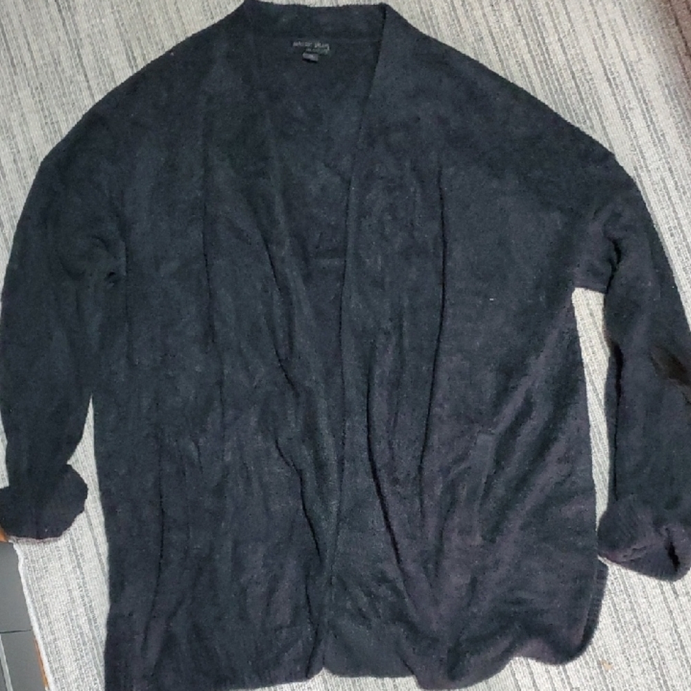 BAREFOOT DREAMS Cozychic Lite Black Open Front Cardigan Size 2X